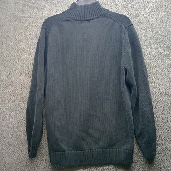 LL Bean Men Quarter Zip Knit Sweater L Tall 100% Cotton - Picture 2 of 7